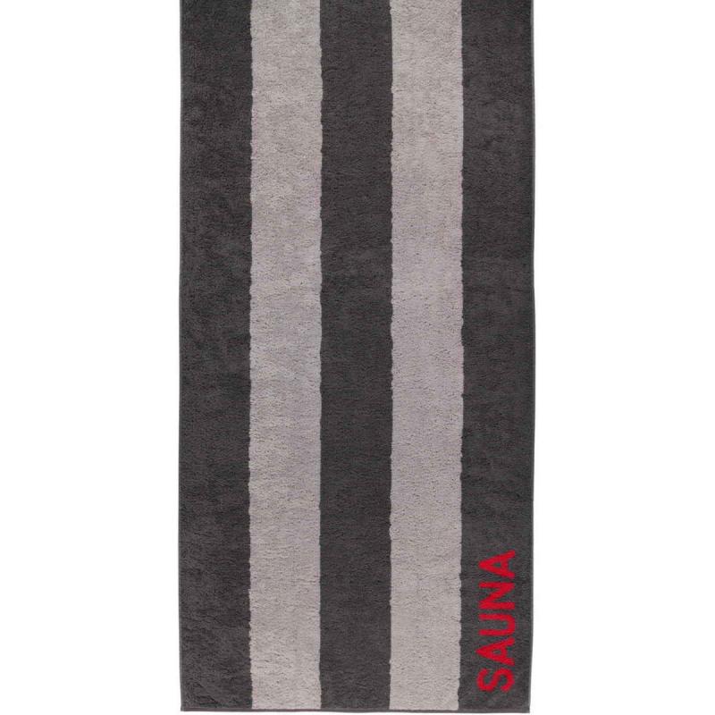 Cawö extra long terry sauna towel 80x200 cm 599-72 anthracite - red