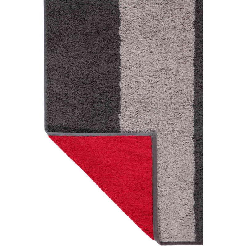 Cawö extra lång bastuhandduk 80x200 cm 599-72 anthracite - röd