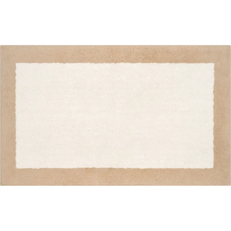 Cawö Frame 1010-33 Bath Rug Natural/Beige in Cotton