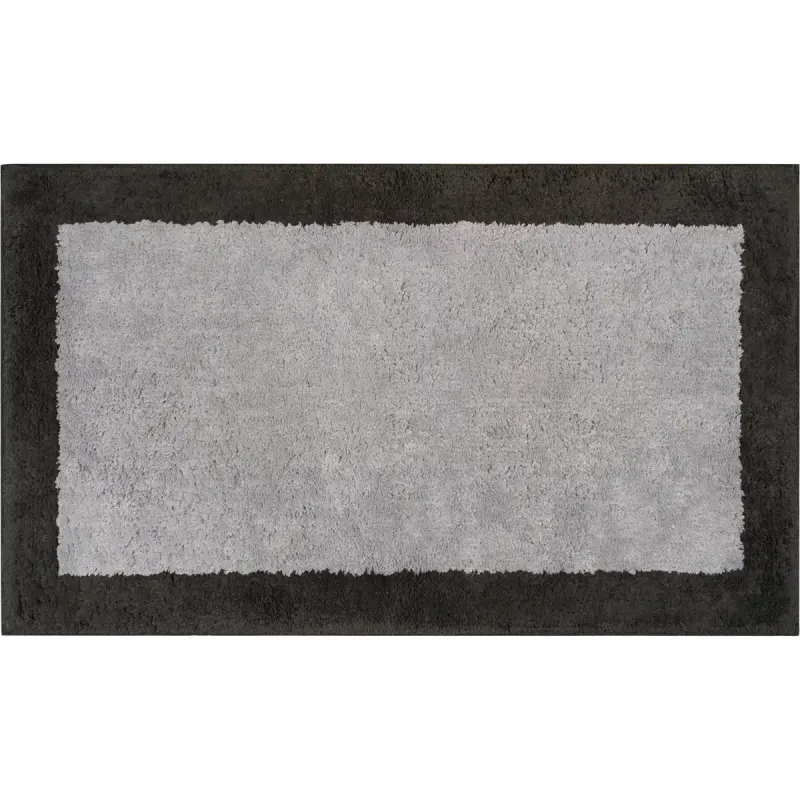 Cawö Frame 1010-77 Bath Rug Metal/Anthracite in Cotton