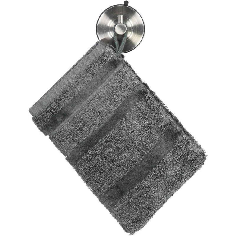 Cawö Noblesse2 mitt style hand towel 16x22 cm 100% cotton 568 gsm for face wash and remove makeup. Anthracite