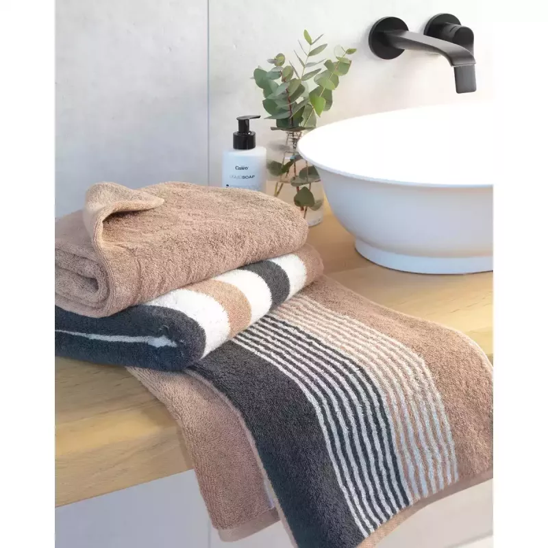 Cawö Handduk Coast Repeat 6214-37 Antracit-Natur