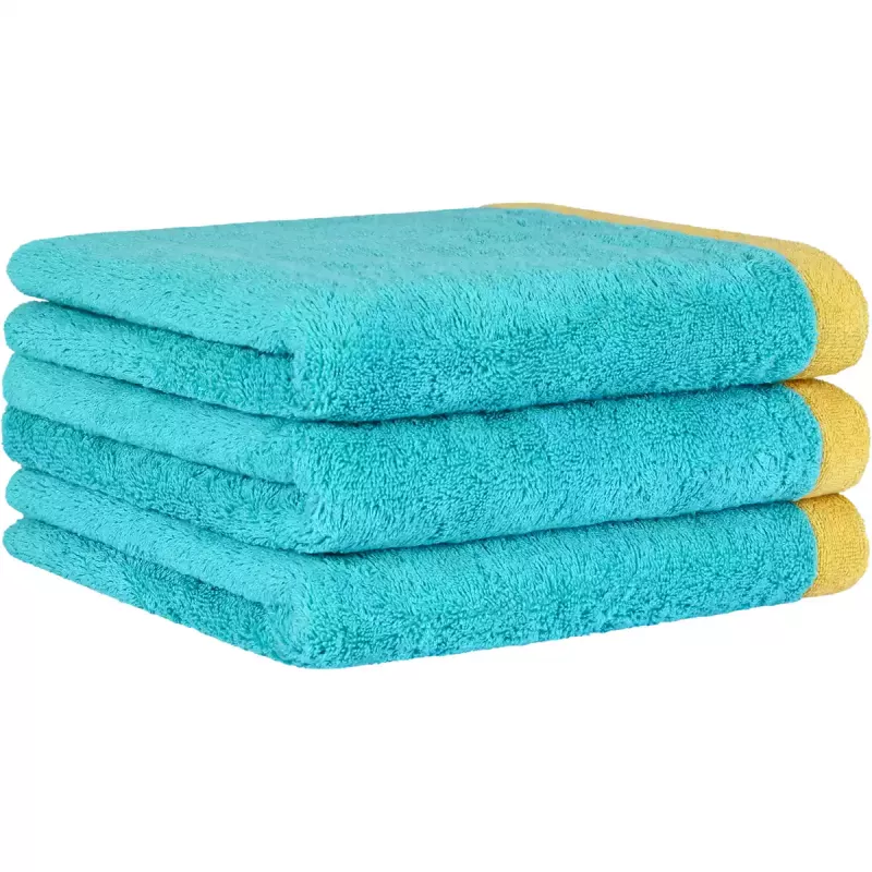 Handduk Lifestyle Splash Türkis-Apricot 7071-15