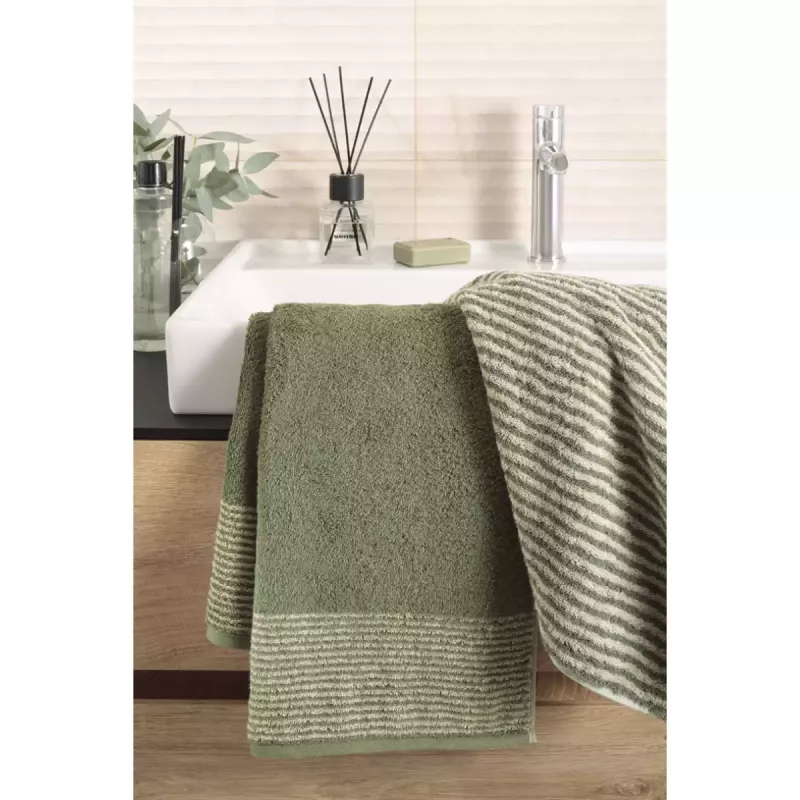 Handduk Luxury Home Two-Tone Stripe Field 480-34