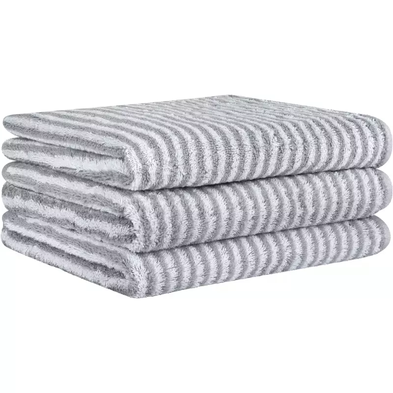 Handduk Luxury Home Two-Tone Stripe Platin 480-76