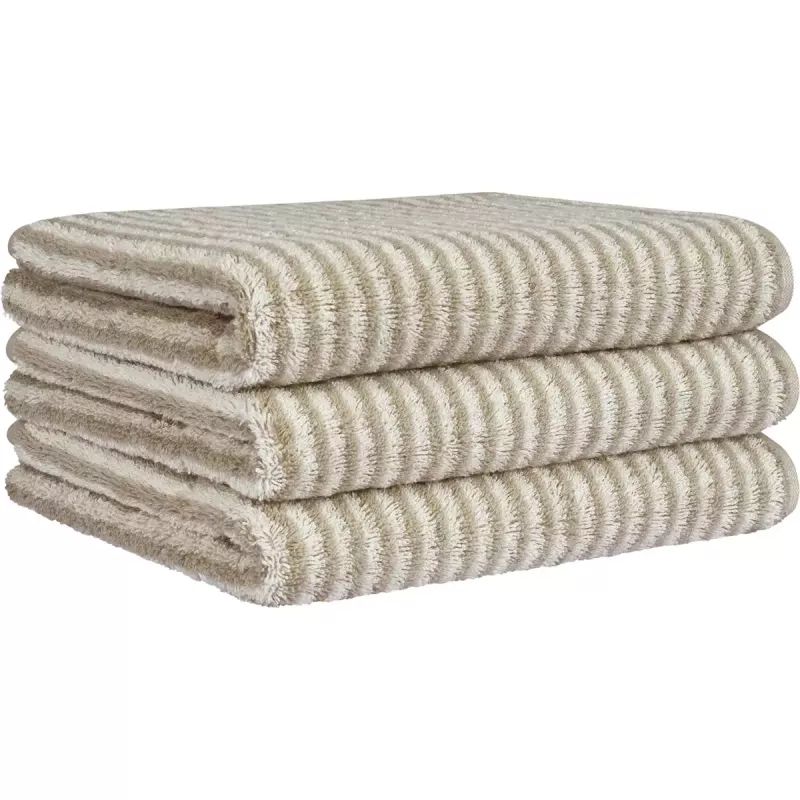 Handduk Luxury Home Two-Tone Stripe Sand 480-33