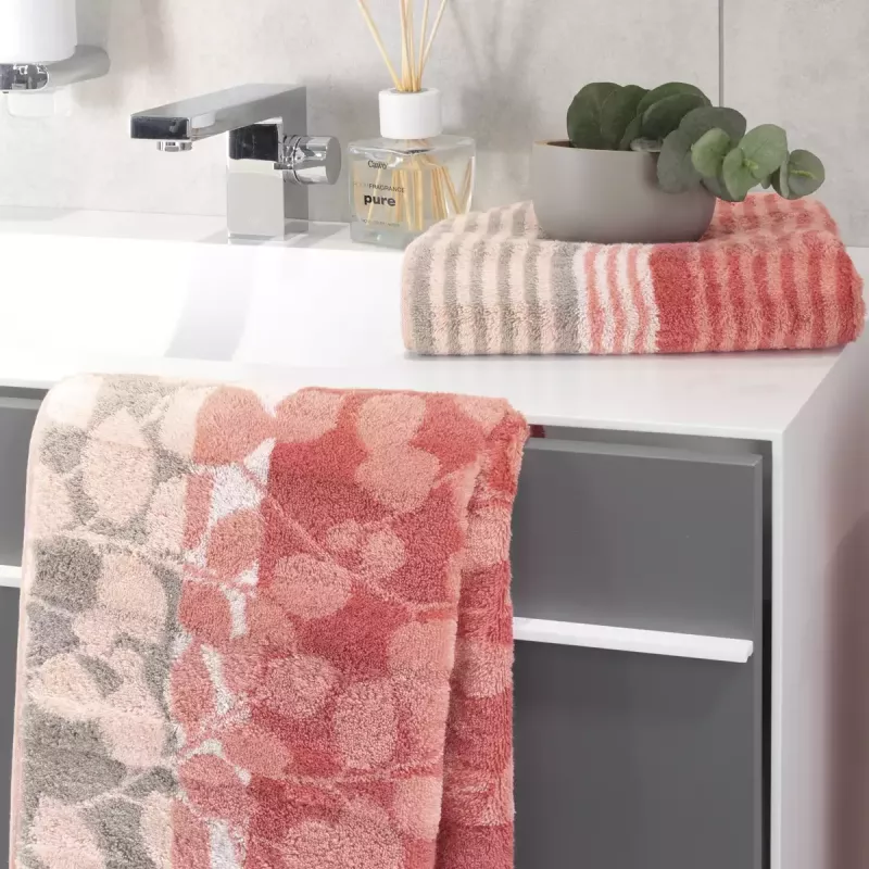 Cawö Handduk Noblesse Harmony  Floral Korall 1086-27