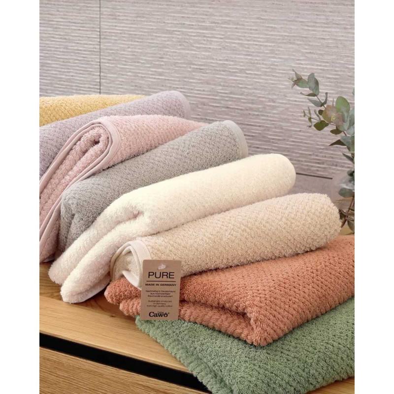 Cawö handduk Pure 6500 frottéhandduk i mjuka pastellfärger Casa Zeytin