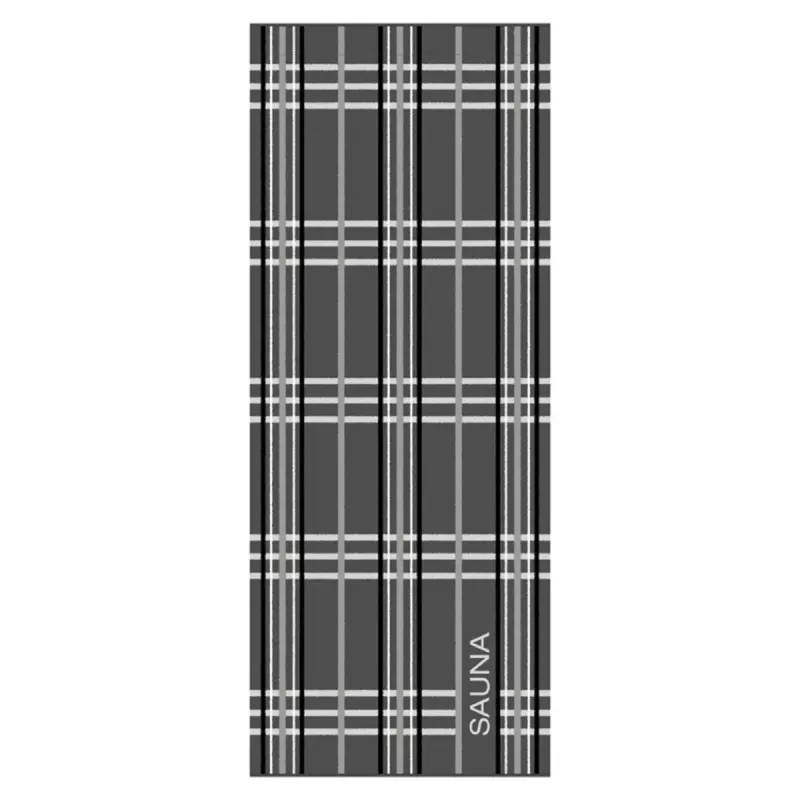 Towel Sauna Check Anthrazit 6274-77