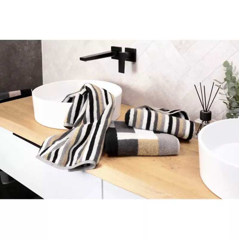 Cawö Checkered Towel Shades 6236-77 Stein