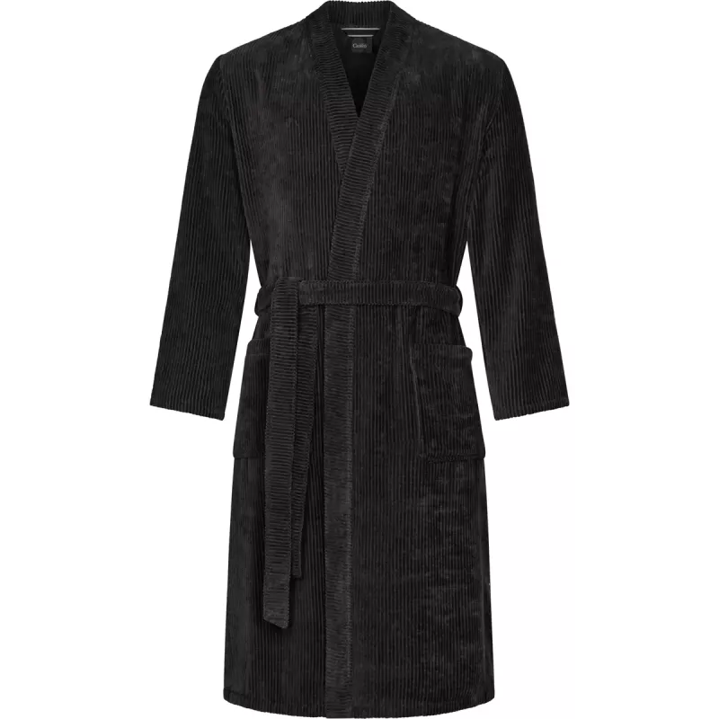 Herr Extra Lätt Kimono Morgonrock Basaltgrå