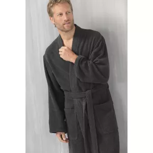 Herr Kimono Morgonrock Basaltgrå