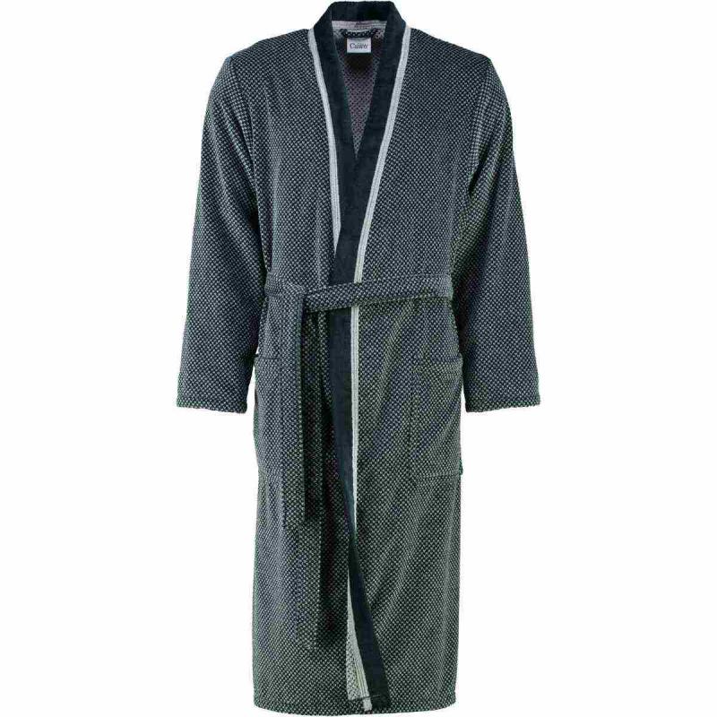 Mens bathrobe 4839-79 silber/schwarz