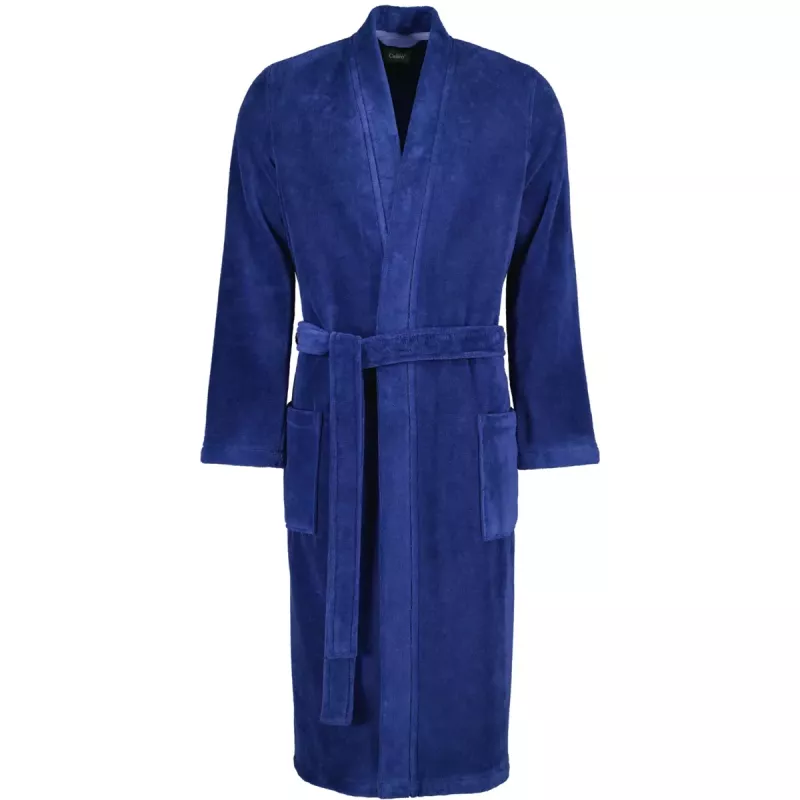 Cawö Kimono Dressing Gown Men 823-11 Blue