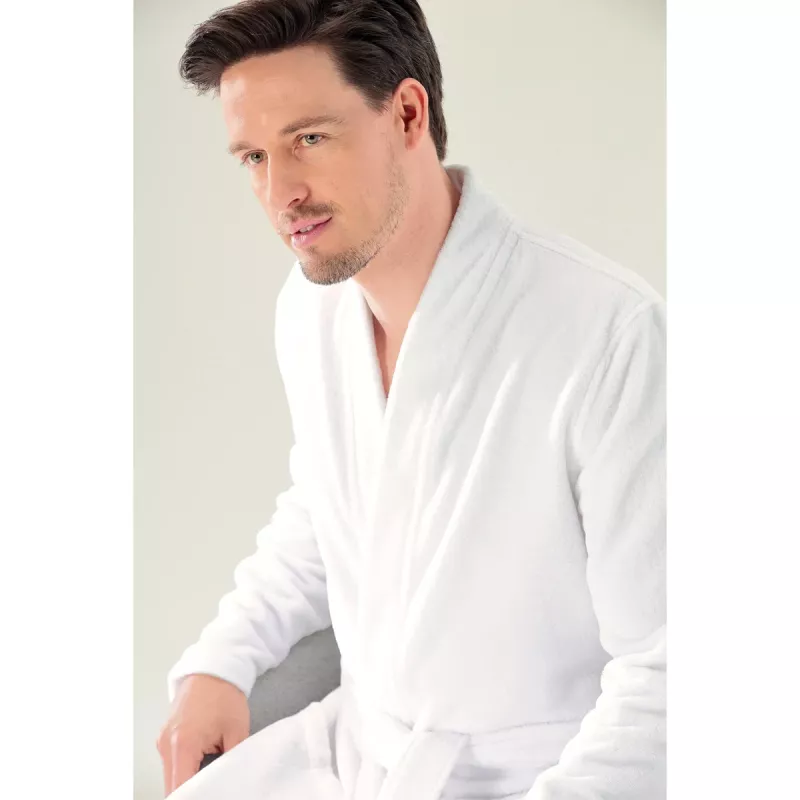 Cawö Kimono Dressing Gown Men 823-67 White