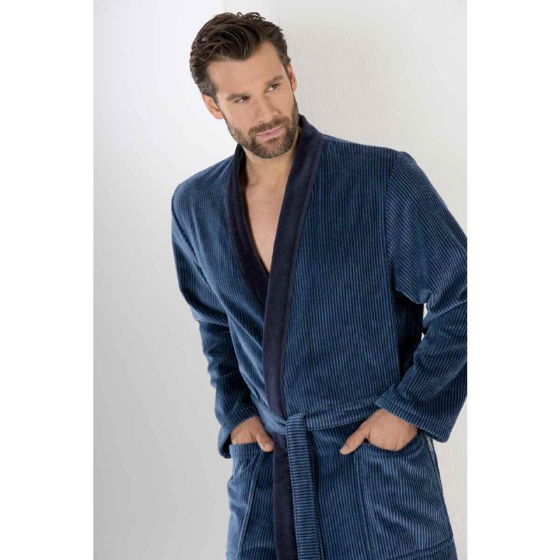 Men's bathrobe 5840-11 blau