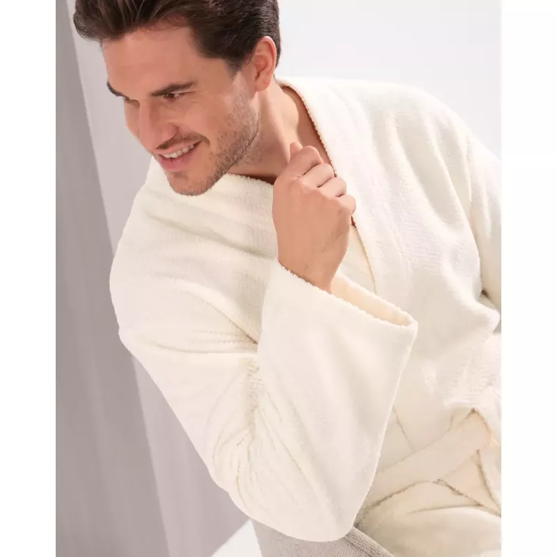 Cawö Men's Kimono Bathrobe Pure 5622-356 Natural