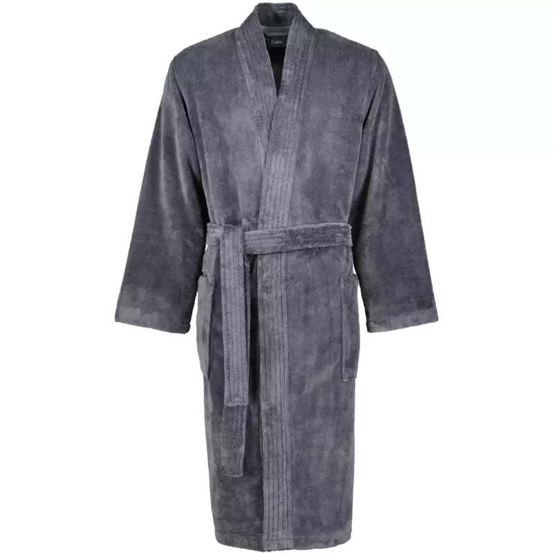 Cawö Men's Slim size Kimono Bathrobe 807-71 Anthracite