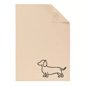 Cawö Kitchen Towel - Cotton Tea Towel 50x70 cm - We Love Dogs Companion Black-Beige