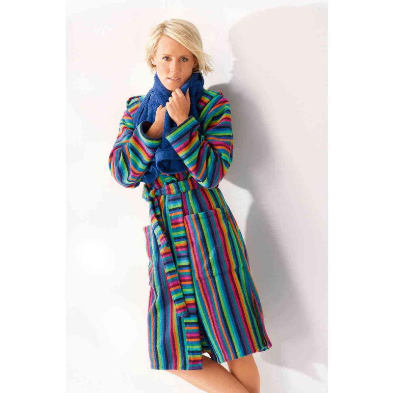 Girls short colorful hooded terry bathrobe online from Cawö.