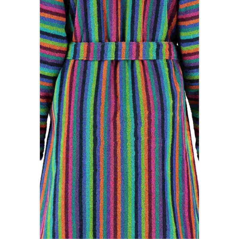 Kort färgglad morgonrock för dam av frotté. Badrock med huva online från CAWÖ.