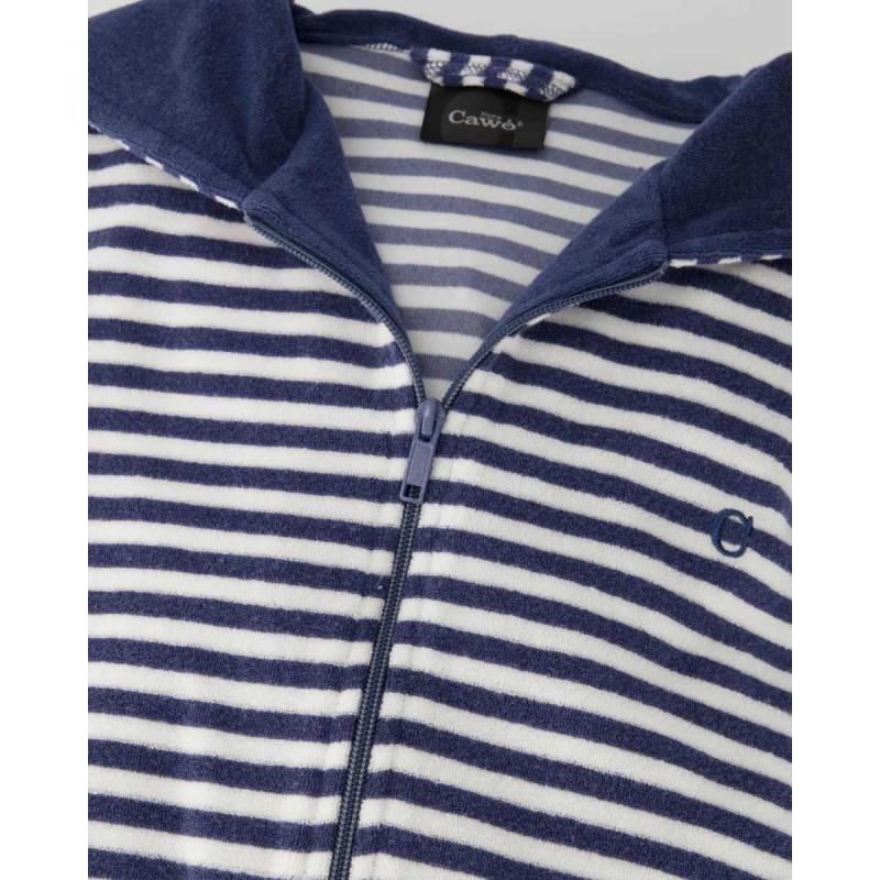 Cawö kort morgonrock Dam 834-16 Midnight Blue