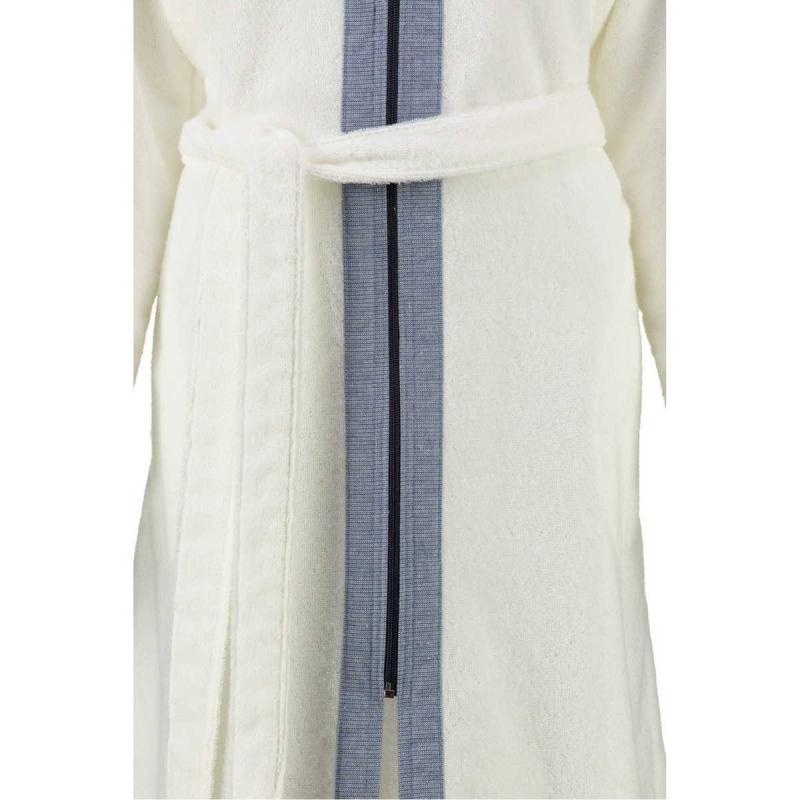 CAWÖ Womens short Hooded Terry Bathrobe with Zipper 6598