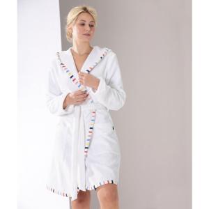 Cawö Kort Morgonrock Dam med Huva 3345-662