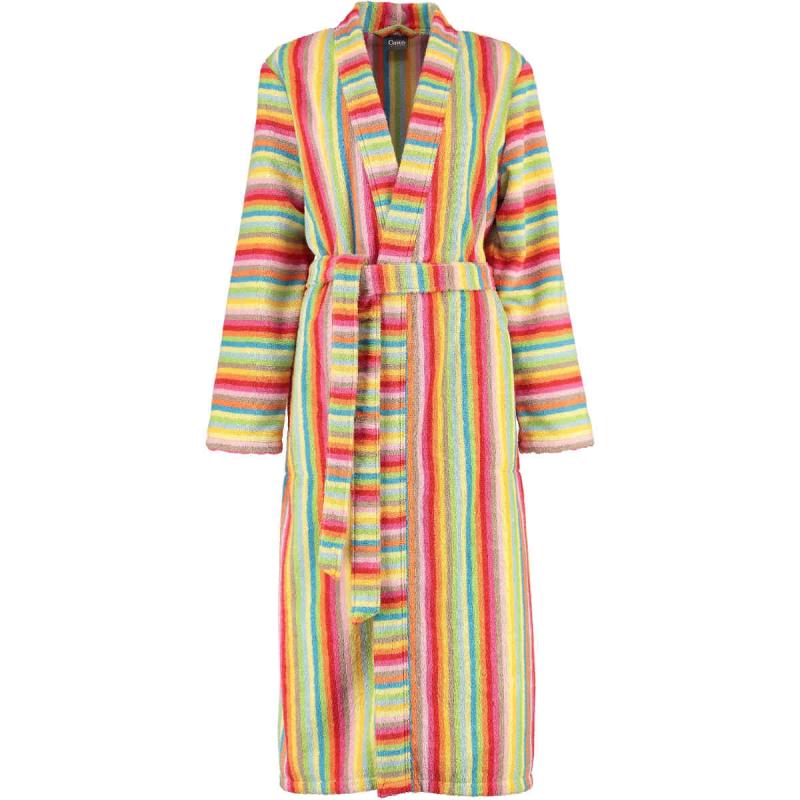 CAWÖ Womens Long Colorful Kimono Terry Bathrobe 7080-25