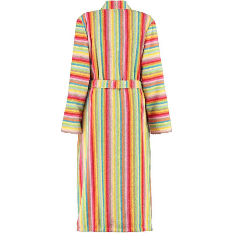 CAWÖ Womens Long Colorful Kimono Terry Bathrobe 7080-25