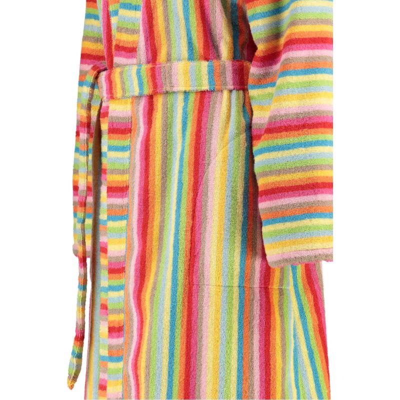 CAWÖ Womens Long Colorful Kimono Terry Bathrobe 7080-25