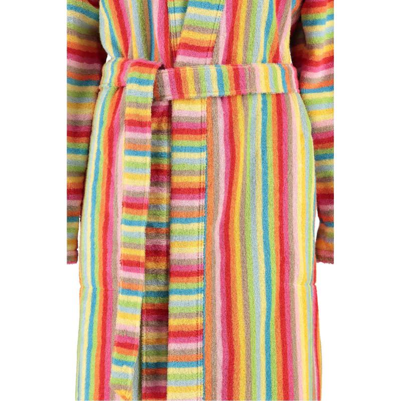 CAWÖ Womens Long Colorful Kimono Terry Bathrobe 7080-25