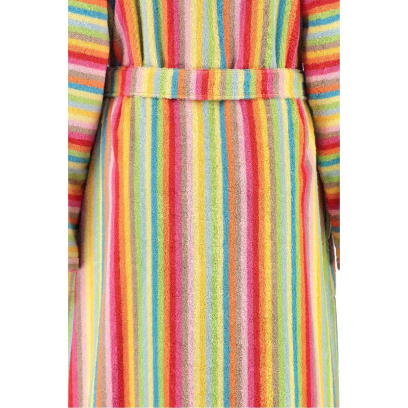 CAWÖ Womens Long Colorful Kimono Terry Bathrobe 7080-25