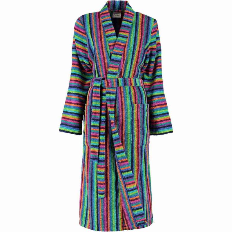 Women's long colorful velour kimono terry bathrobe 7048-84 from CAWÖ.