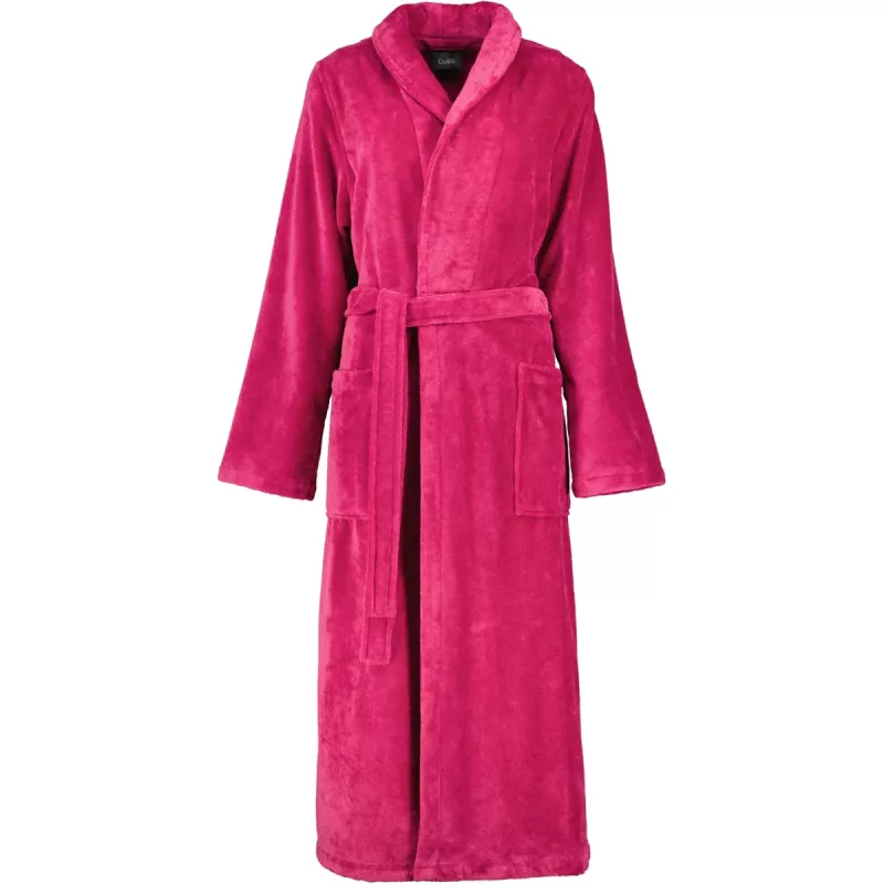 Cawö Long Bathrobe for women with shawl collar 806-22