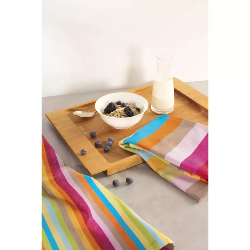 Cawö Lifestyle Block Stripe Kitchen Towel - Tea Towel Cotton 50x70 cm - Multicolor