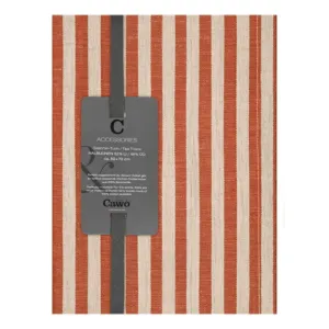 Cawö Linen Classics kitchen towels 2-pack striped copper 50×70 cm 537-30