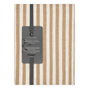 Cawö Linen Classics kitchen towels 2-pack striped natural beige 50×70 cm 537-33