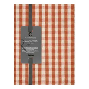 Cawö Linen Classics kitchen towels 2-pack checked copper 50×70 cm 538-30