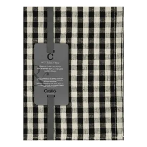 Cawö Linen Classics kitchen towels 2-pack checked black 50×70 cm 538-93