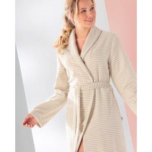 Cawö Women's dressing gown with shawl collar 5316-33 beige