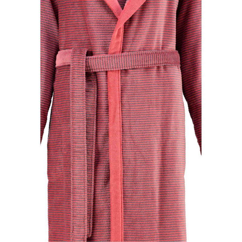 Cawö women's bathrobe long red hooded velour robe 6425-27 online