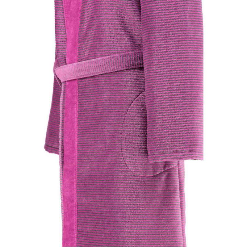 Cawö morgonrock dam lång rosa kimono badrock velour 6431-87