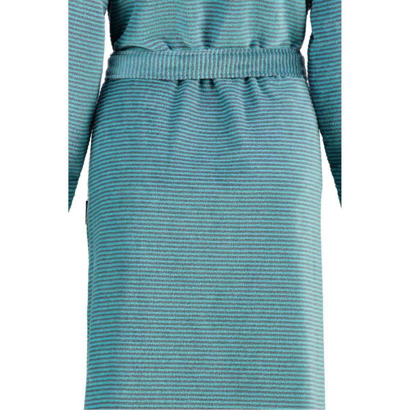 Cawö morgonrock dam lång turkos kimono badrock velour 6431-47