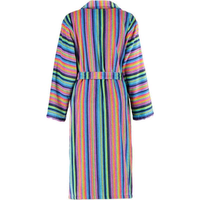Cawö Färgglad Morgonrock Dam Dragkedja Lång Kimono Badrock 1456-14