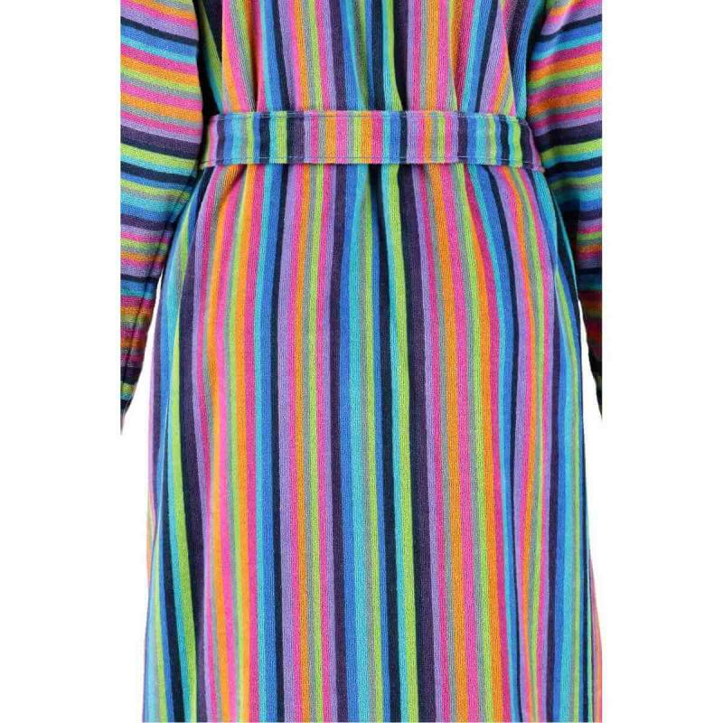 Cawö Färgglad Morgonrock Dam Dragkedja Lång Kimono Badrock 1456-14