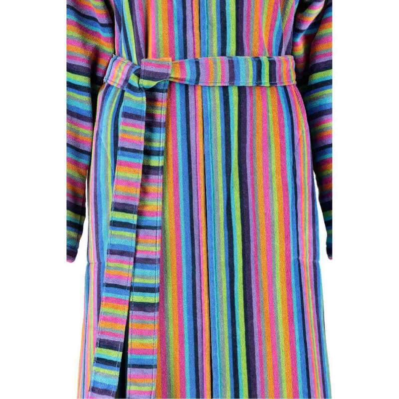 Cawö Färgglad Morgonrock Dam Dragkedja Lång Kimono Badrock 1456-14