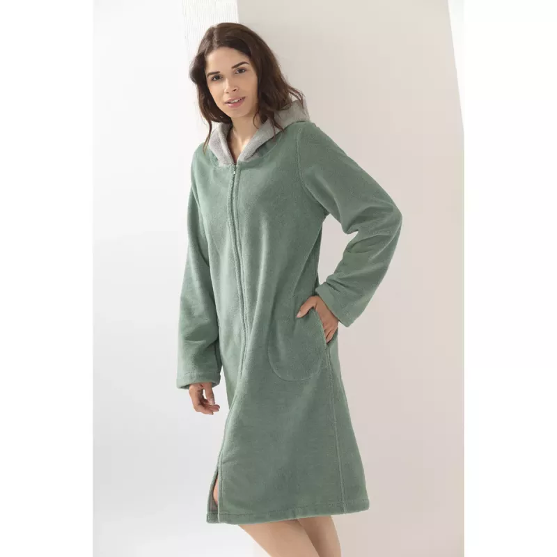 Cawö Women's Bathrobe with Hood 841-47