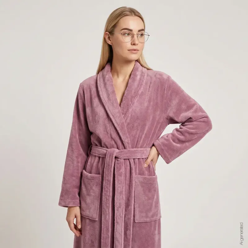 Cawö morgonrock dam med sjalkrage – Malve 806-88