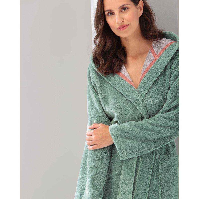 Cawö Women's Bathrobe with Hood 830-42 Fjord